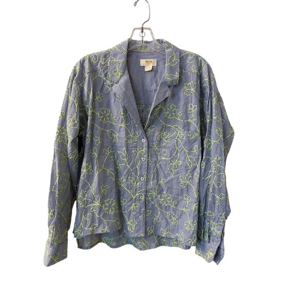 Anthropologie Maeve Sz 10 The Clarissa Shirt‎ Blouse High-Low Button Down Top - Picture 1 of 9